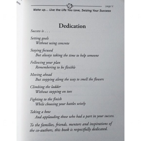 Wake Up...Live the Life You Love Seizing Your Success Softcover Multiple Authors - Picture 7 of 11